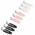 JeoPoom Hairpin[9 Pcs], No Bend Hair Clips, No Crease Hair Clips Pin Curl Clips, Makeup Seamless Hair Clip Clamps for Girl Woman Makeup Bangs Hai