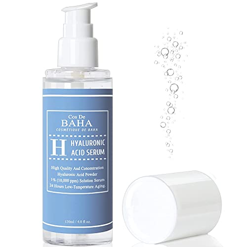 Pure Hyaluronic Acid Serum (120ml 4.0fl oz.) Facial Moisturizer for Cos De Baha