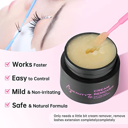 Eyelash Extension Remover Cream 5g for Individual Semi-Permanent False Lash Color White Beauty7