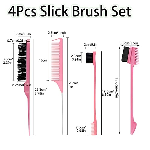 2Pcs Hair Wax Stick with Hair Comb Set,Styling Wax for Smooth Wigs,Edge Control Stick Anti-Frizz Non-greasy,Unisex Hair Pomade Stick for Flyaways