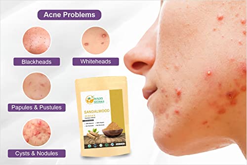 Herbs Botanica Chandan (Sandalwood) Powder Organic 100gm / 3.52 oz For Skin, Face Pack, Face Mask, Worship Tilak, Auspicious Occasions 100% Natur