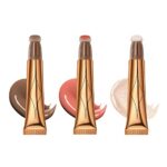 Ofanyia Blush Contour Highlighter Wand, Liquid Glitter Face Highlighter Stick with Cushion Applicator, Cruelty-free Silky Smooth Shimmer Highligh