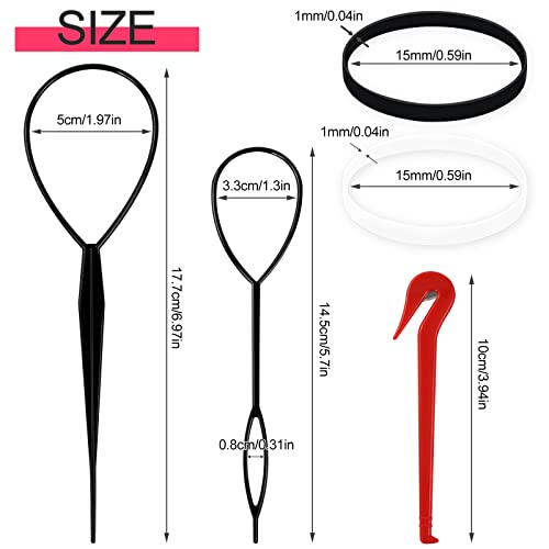 Hanyousheng Hair Bands, 1000 Pcs Hair Elastic Bands, Black and Clear Small Hair Bands, Small Elastic Bands for Hair, for Kids Hair Braiding,Weddi