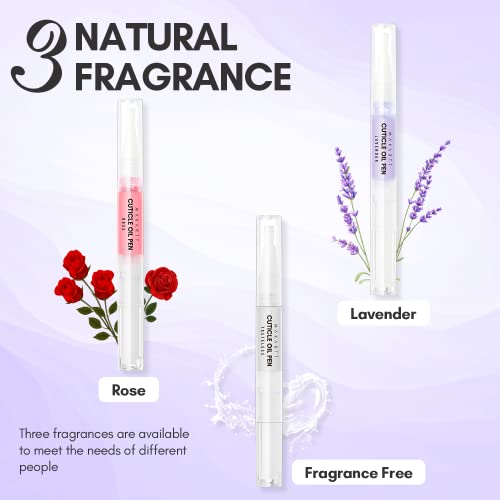 Makartt Cuticle Oil Pen for Nail Care, 3Pcs Nail Oil Pen Nourishing, Moisturizing, Nail Moisturizer Cuticle Care Kit for Cracked and Dry Cuticle