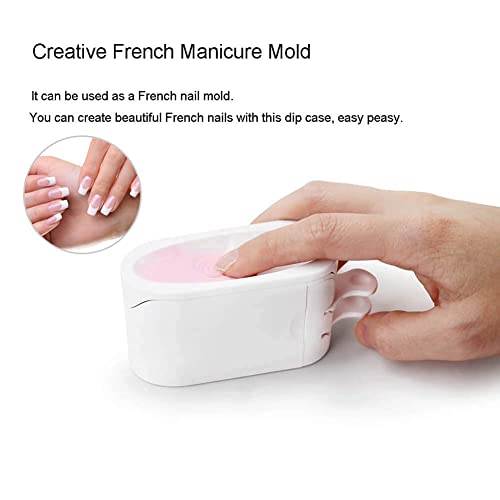 Nail Dip Powder Tray, Dip Powder Recycling Tool for Acrylic Nail Powder Use, Easy to Make Beautiful Dip Nails, White