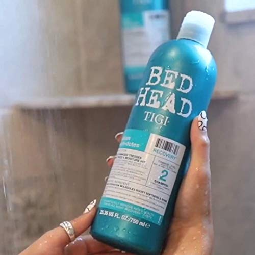 Bed Head by TIGI, Recovery Shampoo, Moisturising Shampoo for Professional Haircare, Great For Restoring Dry and Damaged Hair, 750ml