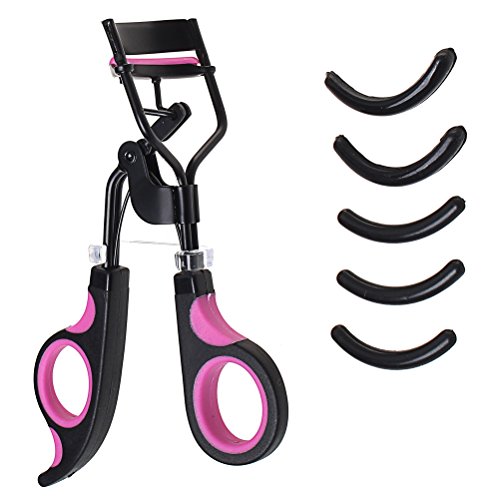 Eyelash Curler, Professioner Lash Curler with 5 Silicone Refill Pads Fits All Eye Shape Essential Cosmetic Makeup Curling Tools for Women