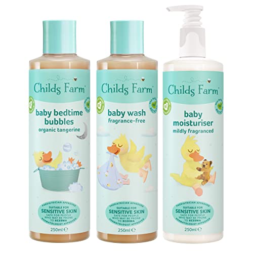 Childs Farm, Kids Hair Coco-Nourish Regime Bundle, Shampoo 250ml, Conditioner 250ml and Leave-in Conditioner 125ml, Dry, Curly and Coily Hair