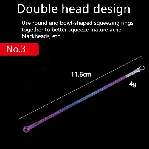 Color Blackhead Tool Kit, Stainless Steel Acne Needles Double Side Spot Squeezer Tool, Pimple Popper Tool Kit, Whitehead Removal (Colorful)