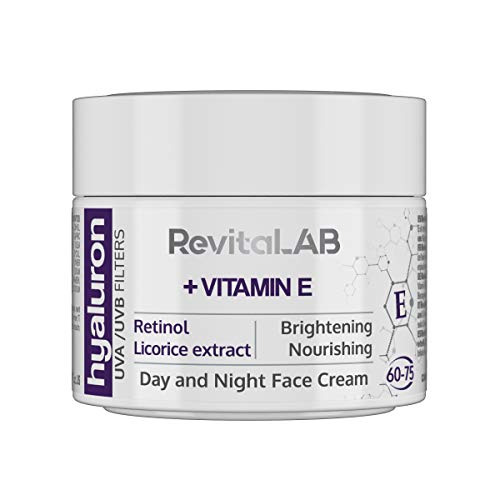 RevitaLAB Hyaluron Anti-Ageing Day and Night Cream, Enriched with Vitamin A (Retinol) Vitamin E, Liquorice Root Extract, Hyaluronic Acid and UV F