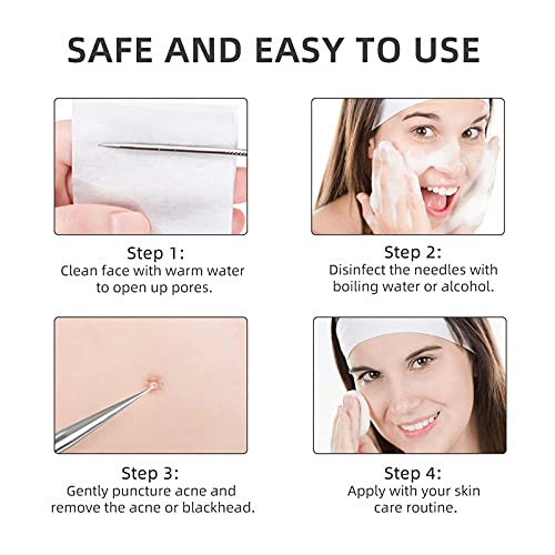 Somnr Blackhead Remover Tool 9 Pcs Black Head Tool Remove Pimple Popping Kit Black Head Remover Milia Removal Tool Black Head Blackhead Extractor