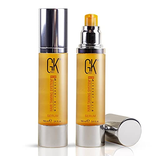 GK HAIR Global Keratin 100% Organic Argan Oil Anti Frizz Hair Serum (0.34 Fl Oz/10ml) Styling Smoothing Strengthening Hydrating & Nourishing Heat