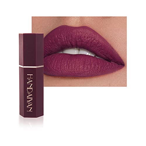 Matte Lipstick Long Lasting, Non Stick Cup Velvet Lipstick Lip Gloss Waterproof Lipstick Professional Lipstick Cosmetics Make Up Gifts Full-Cover