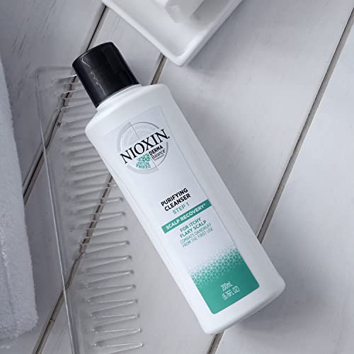 Nioxin Scalp Recovery Anti-Dandruff Medicating Shampoo for Itchy, Flaky, Dry Scalp Professional Dandruff Treatment, 3-Part System that Combats an