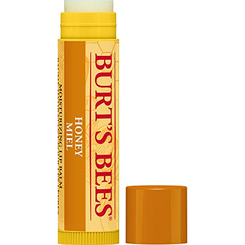 Burt's Bees Lip Balm Beeswax, Moisturising Lip Balm With Vitamin E & Peppermint Oil, 100% Natural Origin, 4.25g