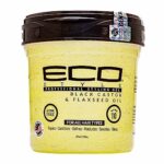 Ecostyle Black Castor And Flax Seed Oil, All Day Hold, Alcohol Free, Paraben Free, Sulphate Free, No Flaking, Anti-Itch, 473 ml