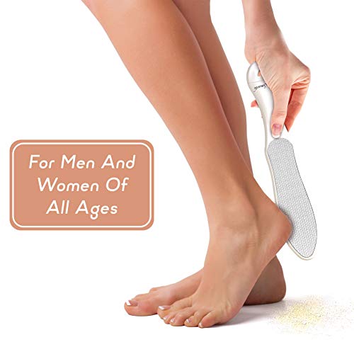 SlkySmooth 3-in-1 Foot File | Hard Dead Skin Remover | Cracked Heels Callus Pedicure Scrubber Corn Removal | Scraper Grater Pumice Stone Exfoliat