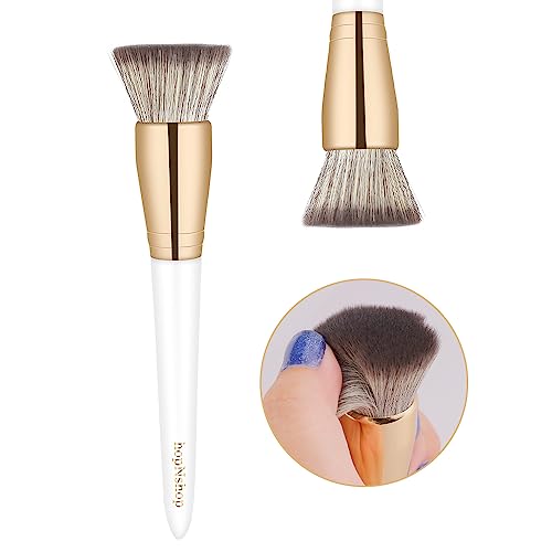 HopNshop Foundation Brush - Flat Top Kabuki Face Brushes for Liquid, Cream and Powder Makeup Application - Soft and Dense Bristles Makeup Brush,