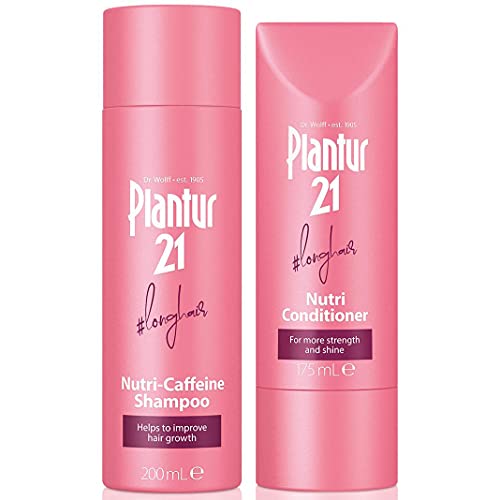 Plantur 21#longhair 200ml Shampoo and 175ml Conditioner Set for Long and Brilliant Hair | Improves Hair Growth and Repairs Stressed Hair | No Sil