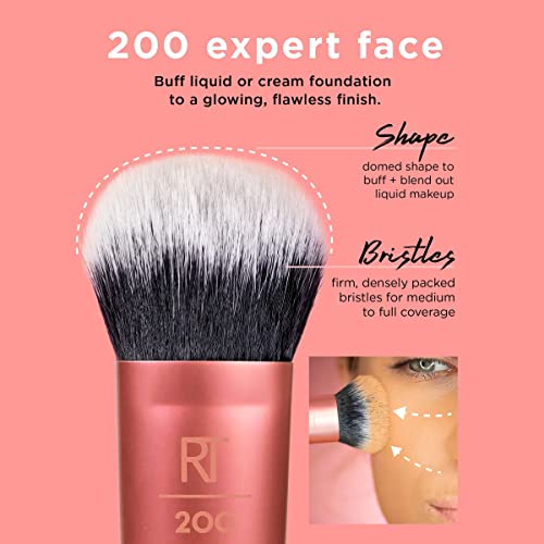Real Techniques Expert Face Makeup Brush for Foundation (Packaging and Handle Colour May Vary)