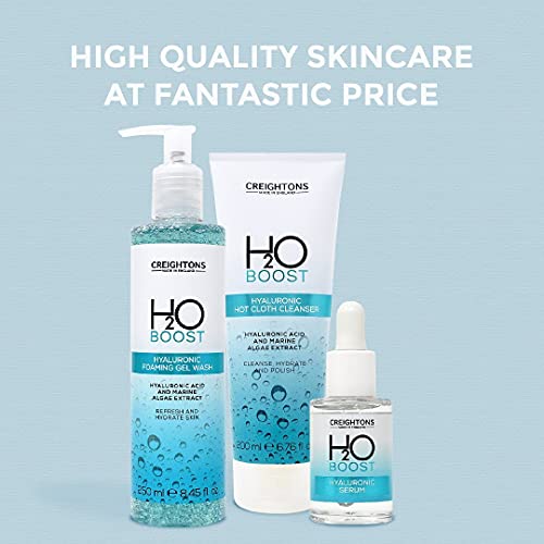 Creightons H2O Boost Hyaluronic Foaming Gel Wash (250ml) - Gently removes makeup & impurities whilst hydrating the skin. Vegan Friendly. Cruelty