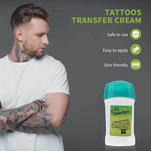 Healvian Tattoo Stencil Gel, Professional Tattoo Skin Solution, 51g Tattoo Transfer Cream Gel Green Soap Tattoo Transfer Soap for Tattoo Stencil