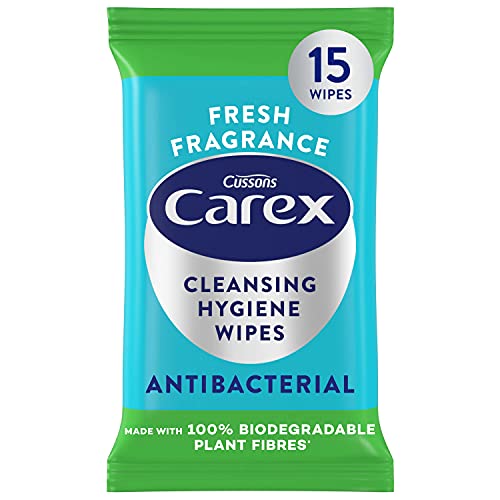Carex Antibacterial Biodegradeable Wipes- Multipack 15 Wipes x 10 Packs