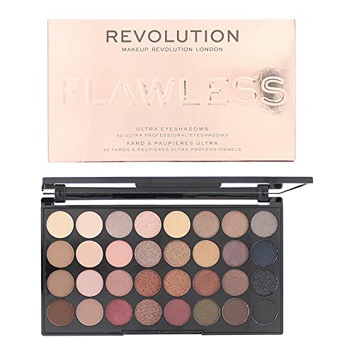 Makeup Revolution Shimmers and Matte Nudes Ultra 32 Eyeshadows Flawless Palette