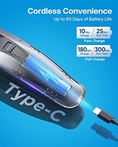 GLAKER Hair Clippers for Men Cordless - 3 in 1 Hair Trimmer with 13 Guards, 3 Detachable Blades & Turbo Motor, Professional Mens Beard Grooming K