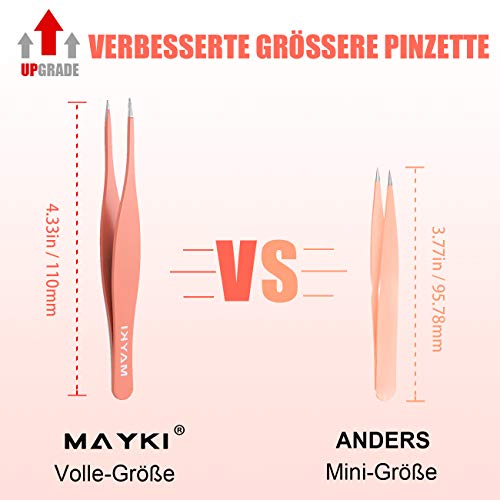 Eyebrow Tweezers Women 6Pcs, Full Size Professional Eyebrow Tweezers Kit, Precision Tweezers Set for Eyebrow/Ingrown Hairs/Splinter/Facial Hair R