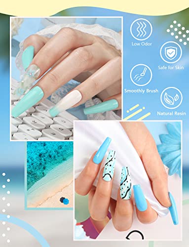 Btiztlla 21 Colors Gel Nail Polish Kit with 120W LED Light, Red Nude Glitter Gel Nail Polish Set, UV LED Nail Lamp, No Wipe Base Top Coat, Manicu