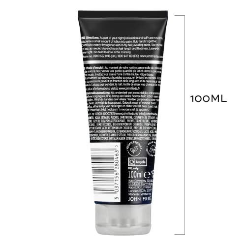 John Frieda Overnight Miracles Repair & Renew Leave-In Lotion Hair Mask 100 ml, Moisturising Hair Treatment for Dry Hair