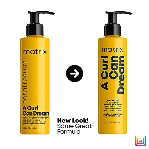 Matrix Defining Hair Gel for Curly & Coily Hair, Light Hold, With Manuka Honey Extract, Total Results A Curl Can Dream, 200ml