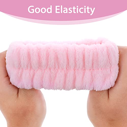 Sibba Sponge Headband Wristband Sets for Washing Face, Makeup Headbands for Women Girls, Skincare Makeup Removal Wash Spa Yoga Sports Shower Head