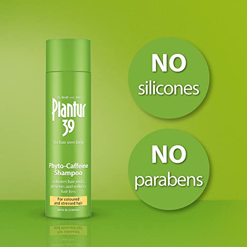 Plantur 39 Caffeine Shampoo Prevents and Reduces Hair Loss 2x 250ml | For Couloured and Stressed Hair | Unique Galenic Formula Supports Hair Grow