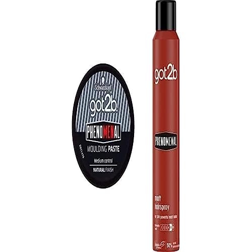 Schwarzkopf got2b PhenoMENal Moulding, Vegan, Medium Hold, No Stickiness, Natural Finish, Silicone Free, Hair Paste, 100ml
