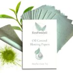 EcoFeminii Green Tea Oil Control Blotting Sheets-100 pcs Natural Papers for Clear, Clean & Matte Skin-Removal of Facial Oil & Sebum (Medium (6cm