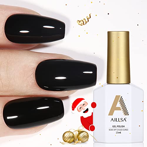 AILLSA White Gel Nail Polish, 15ml Soak Off U V Gel Polish, Color Gel Nail Varnish Long Lasting, Nail Art Manicure Set DIY at Home 1Pcs