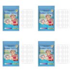 [4 pack] UV Sunscreen Dots Stickers Reapply Reminder | Solar Buddies Sunscreen Applicator | Sunburn Alert Patches Works With Spray Sunscreen & Su