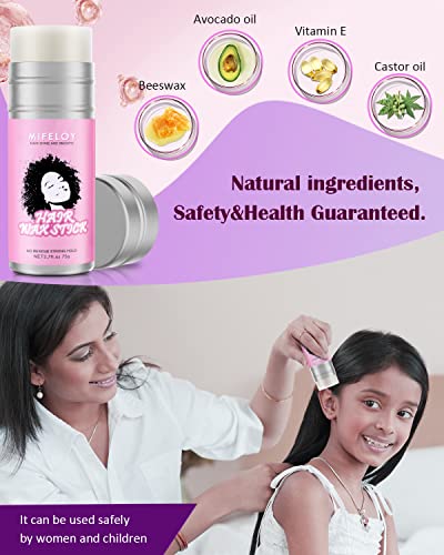 Hair Wax Stick 75g, Hair Pomade Tamer for Smoothing Flyaways Edge Control Taming Frizz Hair, Lasting Styling Cream Gel, Women Slick Back Hair Glu