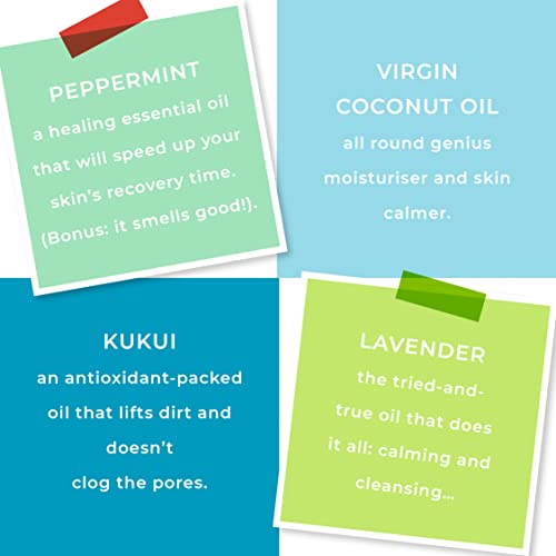 Spots & Stripes - Skin Goals Gentle Cleansing Lotion for Boys, the Perfect Starter Face Wash for Teen and Young Skin with Virgin Coconut, Kukui a