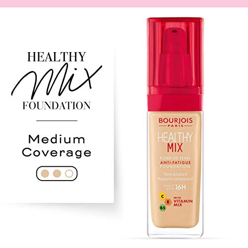 Bourjois Healthy Mix Anti-Fatigue Medium Coverage Liquid Foundation 52 Vanilla, 30ml, 29199601052