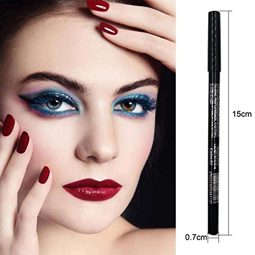 Eyeliner Pencil Set, 12 Color Eye Shadows Pen Eyebrow Pencil Eyeliner Eyebrow Lip Liner Pencil Eyeshadow Pencil Professional Eye Makeup Set