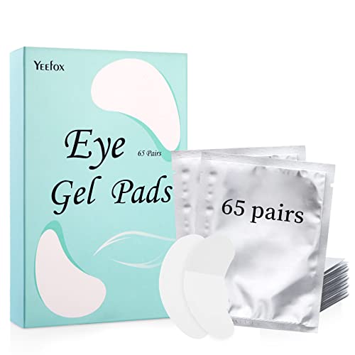 Eye Gel Pads, 65 Pairs Eye Pads for Eyelash Extensions Lints Free, Facials, Under Eye Gel Pads for Pro Salon and Individual Eyelash Extension