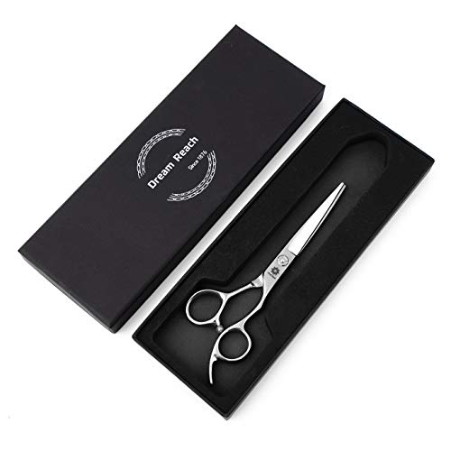 Dream Reach 6" Professional Hair Cutting Scissors Japan 440C Steel Thinning Scissor for Men/Women Cutting for Salon/Barber/Home (Straight Scissor