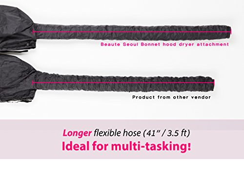 BEAUT'E SEOUL Bonnet Hood Hair Dryer, Drying Cap Hair Steamer, Adjustable Hooded Bonnet for Hand Held Hair Dryer Cap Drying Styling Curling Deep