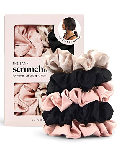 Kitsch Satin Scrunchies - Softer than Silk Scrunchies for Women | Cute Hair Ties & Hair Scrunchies for Hair | Stylish Scrunchie for Teens | Scrun