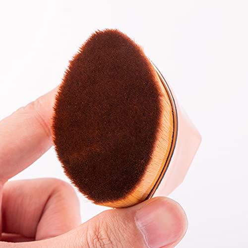 Foundation Makeup Brush Flat Top Kabuki Petal-shaped Face Blush Liquid Powder Foundation Brush for Blending Liquid, Cream or Flawless Powder Cosm