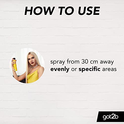 Got2b Glued Hairspray, Blasting Freeze Spray, Strong Hold Hairspray for Up to 72 Hours, Vegan, Silicone Free, 300 ml