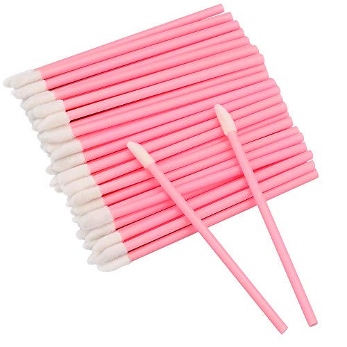 G2PLUS 300 PCS Disposable Lip Gloss Brush - Black Lipstick Concealer Brushes - Lip Applicator Wands Perfect for Lips, Eyes and Makeup Application